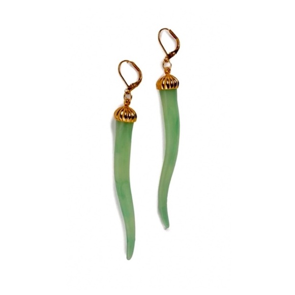 Shopbop Kenneth Jay Lane Jade Earrings. - Picture 2 of 5
